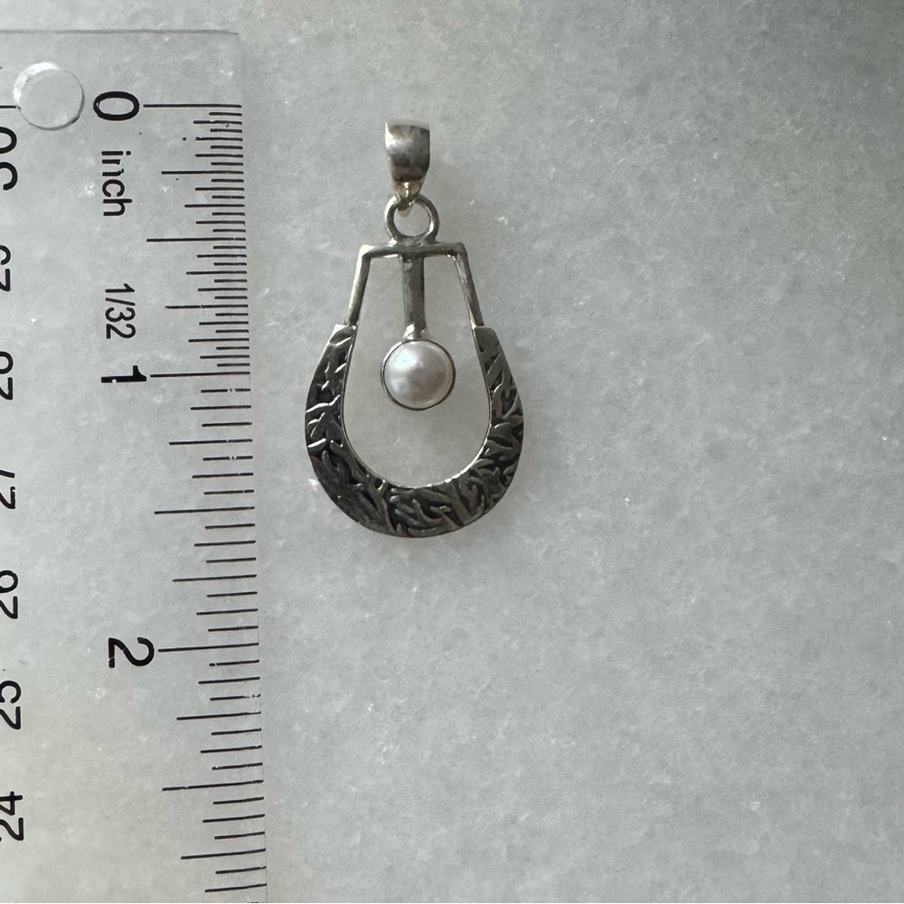 NWOT Sundance Bell Tolls Pendant, Pearl, Sterling Silver - Picture 4 of 4